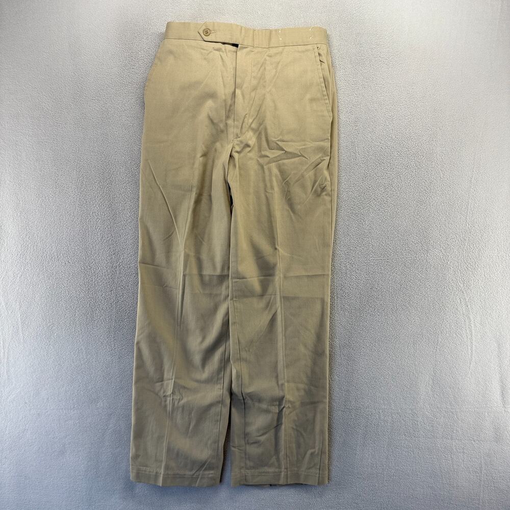 Vintage Private Club Trousers mens 32x30 Tan Baggy Chino Elastic Waist 70s USA